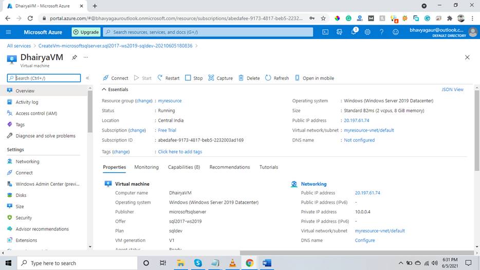 How To Create A SQL Server Instance In The Managed Virtual Machine